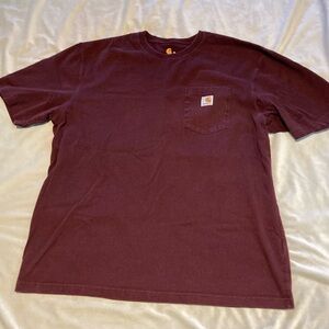 Men’s XL Carhartt Maroon Short Sleeve Shirt